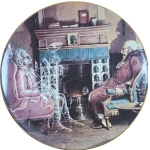 MARLEY'S GHOST APPEARS TO SCROOGE Dickens 9.5" Collector Plate 1992 Dept 56
